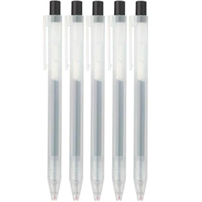 Abbildung von Moma Muji Smooth Writing Gel Ink Kugelschreiber Schlagtyp schwarz 0,5mm (Japan Import) (5)