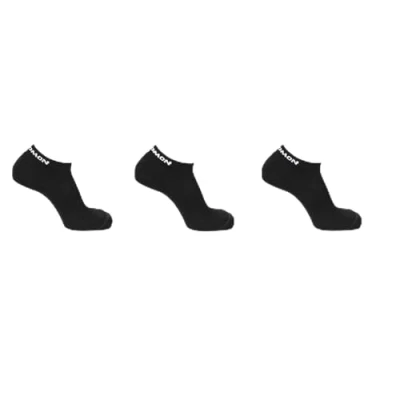 Abbildung von Salomon Flow Low 3 pack Unisex Socken, Rutschfester Sitz, Schützender Komfort, Dämpfung, Schwarz, 39 41