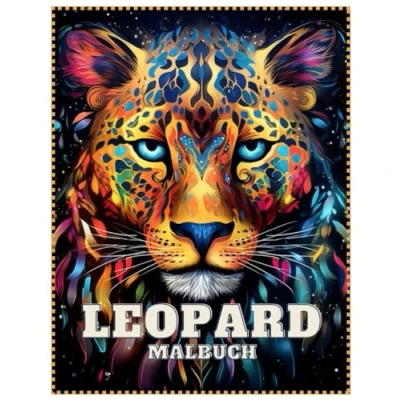 Abbildung von Leopard malbuch: +30 lustige und einfache Zeichnungen von niedlichen zum Ausmalen für Kinder