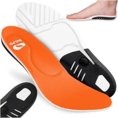 Abbildung von SULPO Active Einlegesohlen für Arbeitsschuhe, orthopädische Einlegesohlen, Einlagen Schuhe, Insoles Senkspreizfuß, Plattfuß X Beine Korrektur Sporteinlagen
