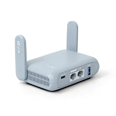 Abbildung von GL.iNet GL MT3000 (Beryl AX) Klein Gigabit WiFi 6 Router für Zuhause &amp; Reisen, Dual Band, Repeater, Extender, Geschwindigkeit bis zu 3000 Mbit/s, Kaskadierte VPN / IPV6 WPA3, 2.5G WAN Port