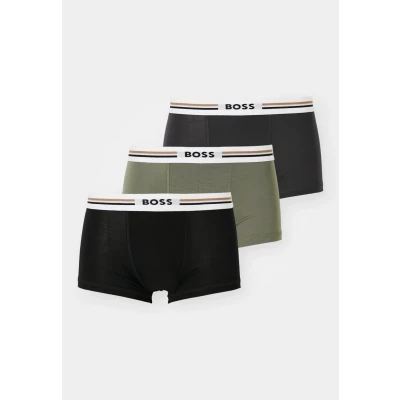 Abbildung von BOSS Trunk Revive Extrasoft Viscose Fabric 3 PACK Boxerbriefs, Herren, Größe: Small, Black/green