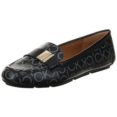 Abbildung von Calvin Klein Damen Lisa Loafer Flat, Black Multi 002, 38 EU (Herstellergröße 8M)