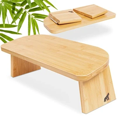 Abbildung von MY FAT GORILLA Klappbare Meditationsbank aus Bambus Yoga Hocker für Tiefe Meditation und Achtsamkeit Ergonomisches Sportgerät nachhaltigem