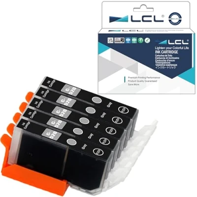 Abbildung von LCL Kompatibel Tintenpatrone CLI 526GY (5 Grau) Ersatz für Canon PIXMA MG6150 MG6250 MG8150 MG8250