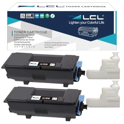 Abbildung von LCL TK 3160 Schwarz Toner kompatibel für Kyocera TK3160 Ecosys P3045dn M3145dn P3050dn P3055dn P3060dn P3150dn P3155dn P3260dn M3645dn M3860idn M3860idnf Drucker (2 Pack)