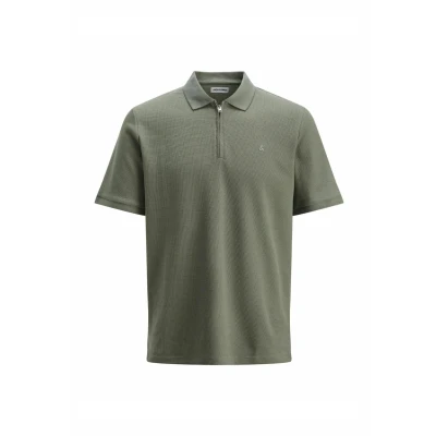 Abbildung von Jack &amp; Jones Jjeaustin ZIP Poloshirt, Herren, Größe: XL, Agave green