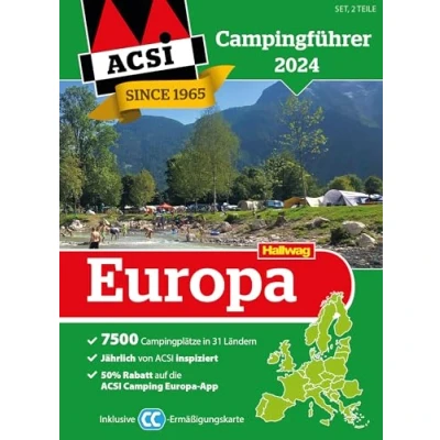 Abbildung von ACSI Campingführer Europa 2024: Bestehend aus 2 Bänden inkl. CampingCard Ermässigungskarte (Hallwag Campingführer)