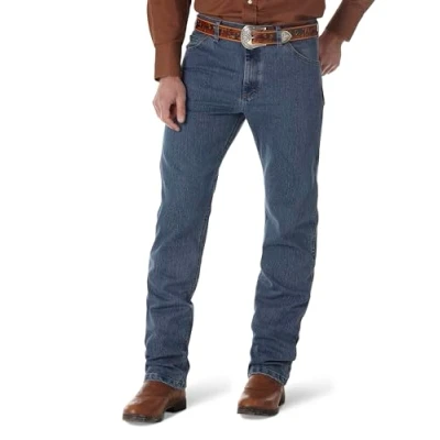 Abbildung von Wrangler Men&#039;s Premium Performance Cowboy Cut Reg Jean, Mid Tint, 33W x 34L