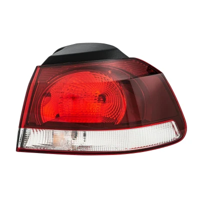Abbildung von HELLA 2SD 009 922 131 Rückleuchte links äusserer Teil W16W, WY21W 12 klar/rot mit Glühlampen Lampenträger VOLKSWAGEN: GOLF 6