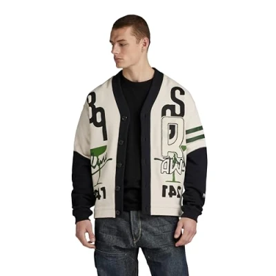 Abbildung von G Star Holiday Strickjacke, Herren, Größe: Large, Whitebait