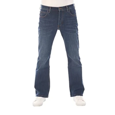 Abbildung von Lee Herren Jeans Bootcut Denver Hose Blau Jeanshose Männer Baumwolle Stretch Denim Blue w40, Farbe: Dark Westwater, Größe: 40W / 32L