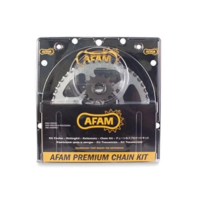 Abbildung von Afam Kettensatz Stahl Kit für DERBI DRD 50 SM Senda Racing 2011 2017 kettenkit