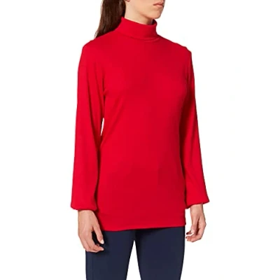 Abbildung von Trigema Damen Rollkragenpullover 585010, Rot (kirsch 036), 40 (Herstellergröße: M)