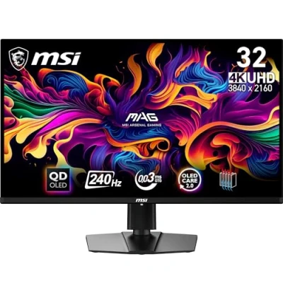 Abbildung von MSI MAG 321UPX QD OLED 31.5 Zoll 4K UHD Gaming Monitor 3840 x 2160 Quantum Dot Panel, 240Hz / 0.03ms, 99% DCI P3, ΔE≤2, DisplayHDR True Black 400 DP 1.4a, HDMI 2.1, USB Type C