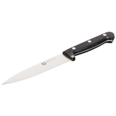 Abbildung von ZWILLING Twin Chef Fleischmesser, Klingenlänge: 16 cm, Großes Klingenblatt, Rostfreier Spezialstahl/Kunststoff Griff im Nietendesign, Schwarz