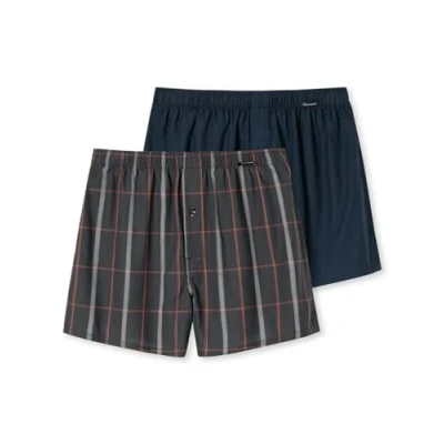 Abbildung von Schiesser 2PACK Boxershorts, Herren, Größe: Small, Dark blue