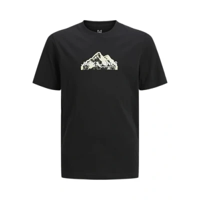 Abbildung von JACK&amp;JONES JUNIOR Jungen Jcomountain Logo Tee Crew Neck Sn Jnr T Shirt, Schwarz, 176 EU