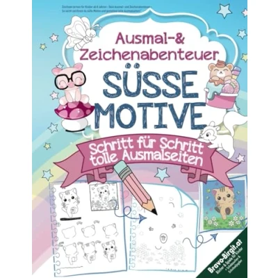 Abbildung von Zeichnen lernen für Kinder ab 8 Jahren: Dein Ausmal und Zeichenabenteuer So leicht zeichnest du süße Motive gestaltest tolle Ausmalseiten! ... Learning to draw for Kids, Band 4)