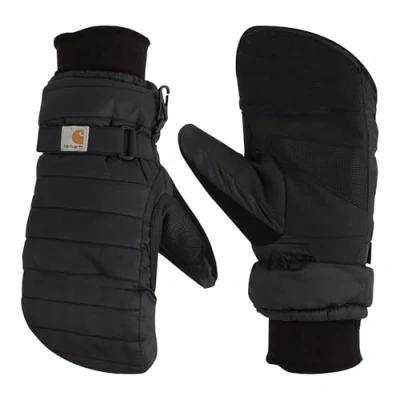 Abbildung von Carhartt Damen Quilts Insulated Mitten Handschuhe für kaltes Wetter, Schwarz, 42