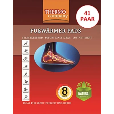 Abbildung von THERMO Company / 41 Paar Fußwärmer Pads/VERBESSERTE QUALITÄT/Thermopad Sport, Freizeit, Arbeit/Zehenwärmer Pads/bis zu 8 Stunden Wärme/Wärmepads Füße selbstklebend