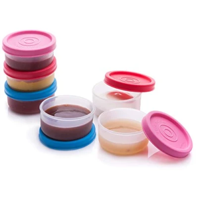 Abbildung von SIGNORA WARE auslaufsichere Frischhaltedosen 40ml Luftdichte, mikrowellengeeignete kleine Aufbewahrungsbox mit Deckel Mini Camping Plastik Dosen Set für Soßen, Dips und Gewürze