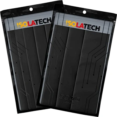 Abbildung von ISOLATECH Schrumpfschlauch Set Bündel 3:1 ohne Kleber unbeschriftet Schwarz Ø18mm 1,0 Meter in 5Stk x 20cm und Ø30mm 0,6 3Stk