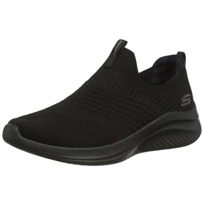Abbildung von Skechers Damen Ultra Flex 3.0 Classy Charm Sneakers,Sports Shoes, Black Knit/Trim, 41 EU