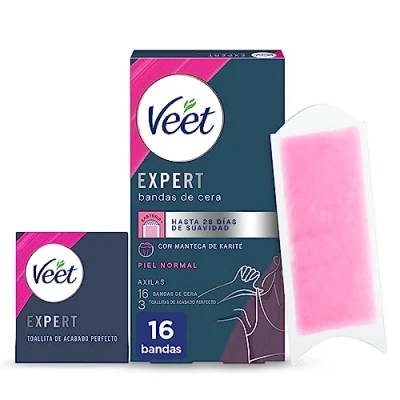 Abbildung von Veet Expert Kaltwachsstreifen zur Enthaarung der Achseln, mit Sheabutter, 16 Streifen