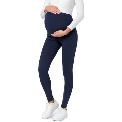 Abbildung von Be Mammy 3/4 Umstandsleggings aus Viskose BE20 161 (Marineblau, S)