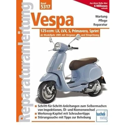 Abbildung von Vespa 125 ccm: Modelle LX, LVX, S, Primavera, Sprint ab Modelljahr 2005 (Reparaturanleitungen)