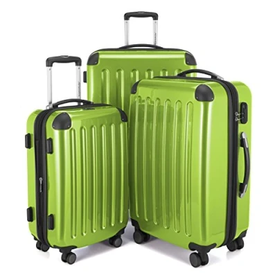 Abbildung von HAUPTSTADTKOFFER Alex 3er Kofferset, Trolley Set, Rollkoffer, Reisekoffer, (S, M &amp; L), Apfelgrün