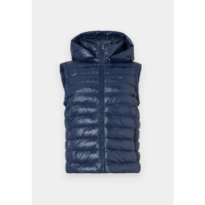 Abbildung von Tommy Hilfiger Padded SLIM VEST Weste, Damen, Größe: Large, Dark night navy