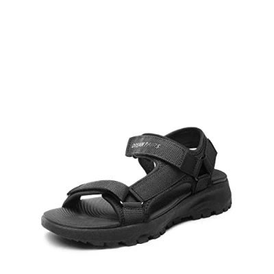 Abbildung von DREAM PAIRS Damen Sandalen Sport Outdoor Sandale Wandern Trekking Flach Sommerschuhe Leicht Alles SCHWARZ 39 (EUR) SDSA2320W E