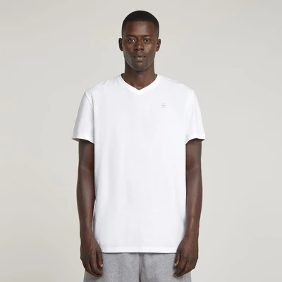 Abbildung von G STAR Bases Vneck Tshirt basic, Herren, Größe: XL, White