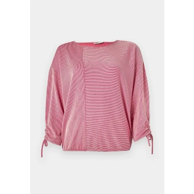 Abbildung von TOM Tailor Denim Structured Stripe Langarmshirt, Damen, Größe: XS, Red/white