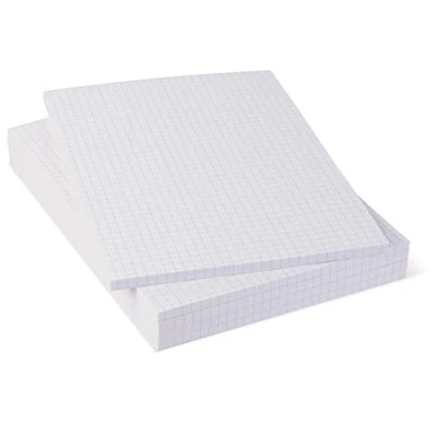 Abbildung von Notizblock A5 kariert 5er Pack 50 Blatt je Block 80 g/m² Offset weiß