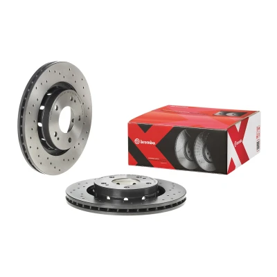 Abbildung von BREMBO 09.A738.1X Bremsscheibe 294 24 5 gelocht/innenbel. beschichtet MITSUBISHI: Lancer 8, OUTLANDER 2 SUV, 3, PEUGEOT: 4007