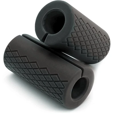 Abbildung von CampTeck U6816 Grip Dicke Hantelgriffe Silikon Thick Bar Grips für Lang und Kurzhanteln Armumfang vergrößern, Bizeps, Trizeps, Vorarme Greifkraft 2er Set