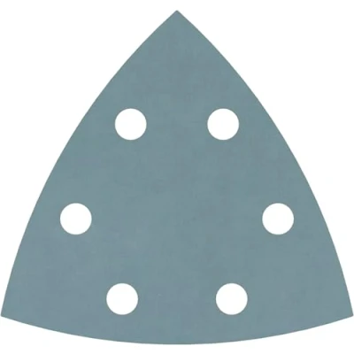 Abbildung von Bosch 5x PRO Plastic and Hard Stone F355 Schleifblatt (für Beton, Harter Stein, Ø 93x93 mm, Körnung 1200, Professional Zubehör Multifunktionswerkzeug, Deltaschleifer)