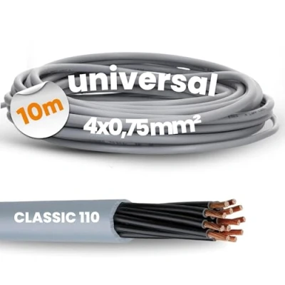Abbildung von 10 Meter Lapp 1119804 Ölflex Classic 110 PVC Steuerleitung 4x0,75 mm² ohne grün gelben Schutzleiter I Steuerkabel 4 adrig Kabel