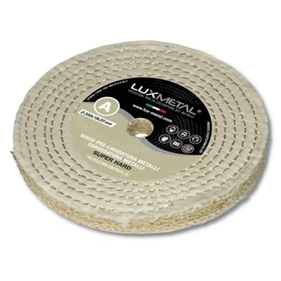 Abbildung von Lux Metal Polierscheibe 200 mm Baumwolle Sisal grob für schleifbock doppelschleifer bohrmaschine akkuschrauber Polierscheiben Zum Polieren Metall wie Aluminium,Chrom Edelstahl, Polierpaste
