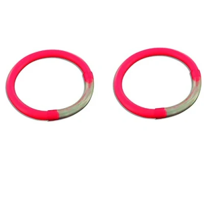 Abbildung von Set: 2 Stück Bissanzeiger Ring rot +gratis Petri Heil Aufkleber