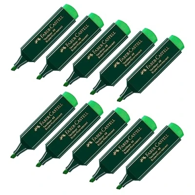 Abbildung von FABER CASTELL 205042 Textmarker Textliner 48, grün, 10 Stück, nachfüllbar
