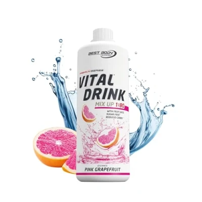Abbildung von Best Body Nutrition Vital Drink ZEROP® Pink Grapefruit, Original Getränkekonzentrat Sirup zuckerfrei, 1:80 ergibt 80 Liter Fertiggetränk, 1000 ml