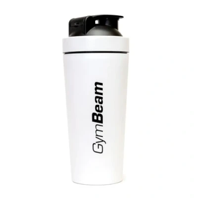 Abbildung von GymBeam Edelstahl Shaker 750ml Proteinshaker, leicht, langlebig, keine unangenehmen Gerüche, ideal für Proteinshakes und Sportgetränke (White)