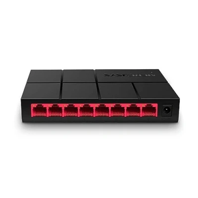 Abbildung von MERCUSYS MS108G 8 Port Gigabit Netzwerk Switch bis 2000 MBit/s, RJ 45 Anschlüsse LAN Switch, Auto MDI/MDIX, Lüfterlose Ruhe, Lug und Play, Automatische Geschwindigkeits Duplexanpassung