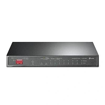 Abbildung von TP Link TL SG1210MP 10 Port Gigabit PoE LAN Switch (8 PoE+ Ports, 1 SFP Port, 123 W, IEEE 802.3af/at, Plug and Play, QoS, IGMP,lüfterlos) Schwarz