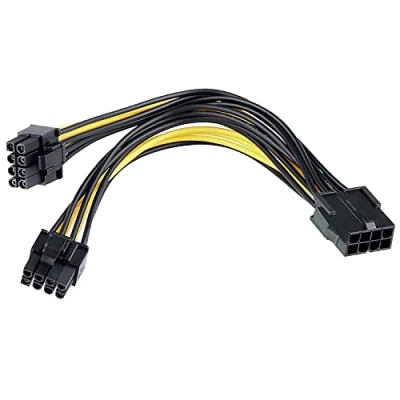 Abbildung von Bolwins L28S 8 Pin PCIe auf 2x (6+2) Grafikkarten Stromkabel, PCI Express Adapter, 25 cm, für Stromversorgung