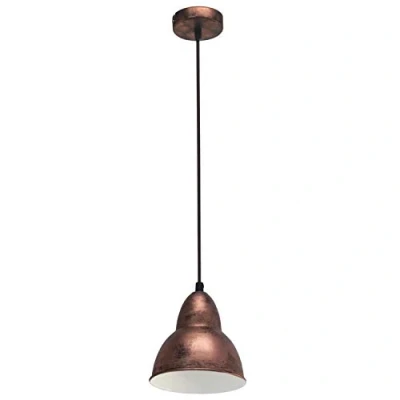 Abbildung von Eglo 49235 Hängeleuchte Truro Stahl kupferfarben antik E27 1X40W H:110cm Ø15,5cm dimmbar
